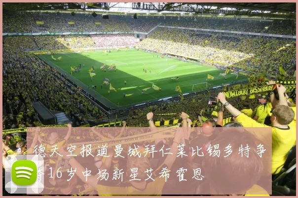 德天空报道曼城拜仁莱比锡多特争夺16岁中场新星艾希霍恩