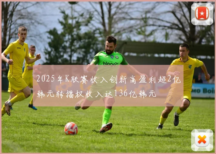 2025年K联赛收入创新高盈利超2亿韩元转播权收入达136亿韩元
