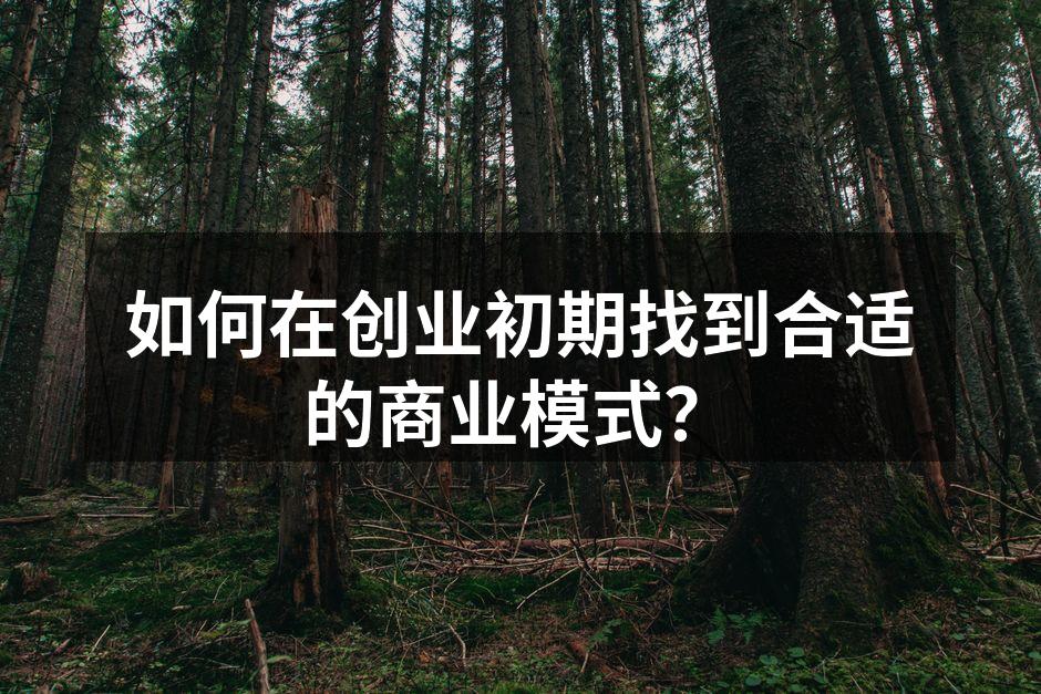 如何在创业初期找到合适的商业模式？